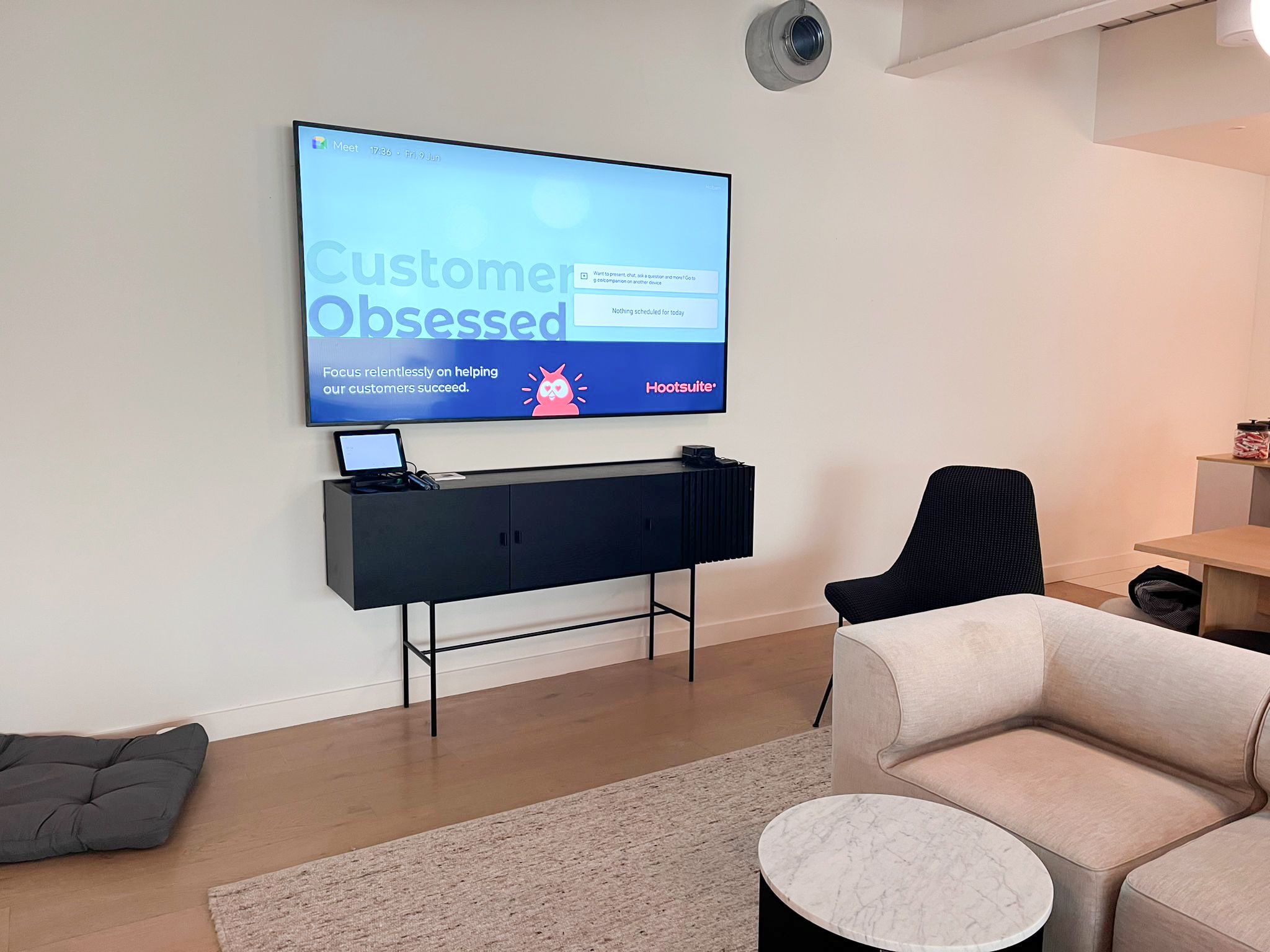 Google Meet Meeting Room installed by Runtech