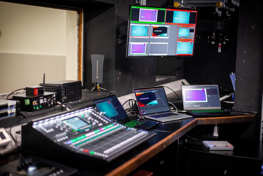 Control room for large event spaces - audio visual systems
