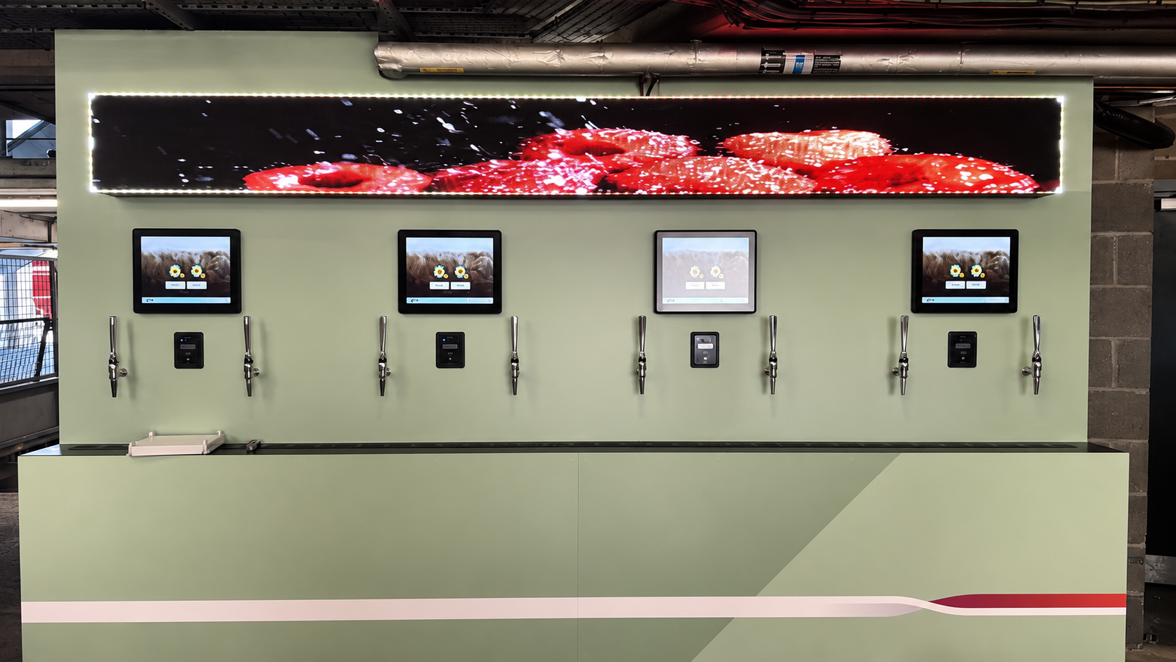 Professional LED display system integrated by Runtech for corporate events and presentation spaces, creating engaging visual experiences with commercial AV technology.