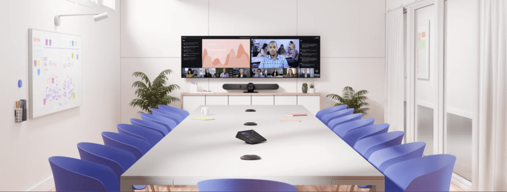 Teams room installation - large office boardroom video conferencing hardware and technology