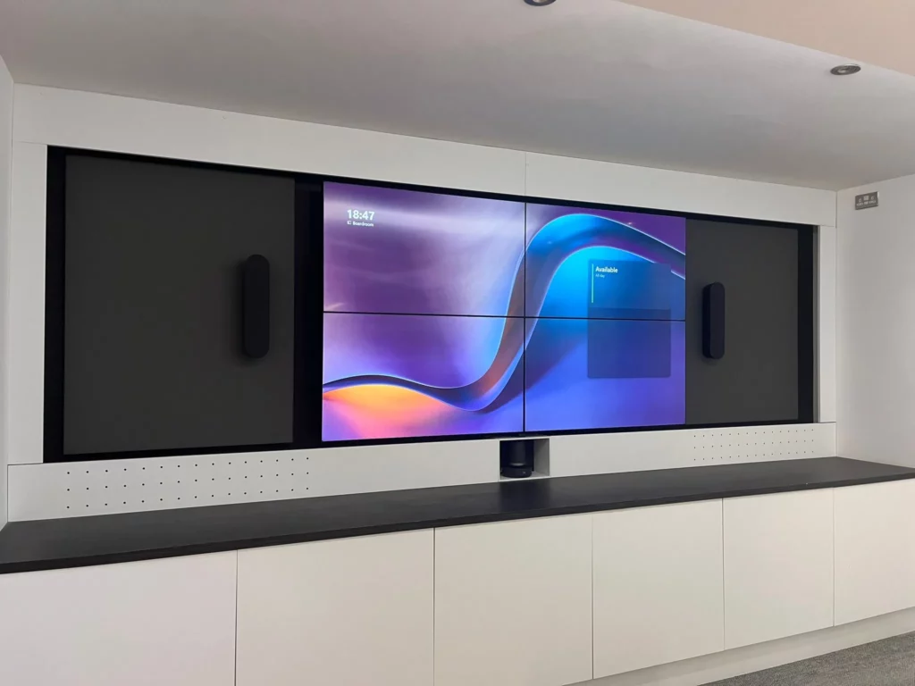 Bespoke acoustic treatment delivered by AV Integrators in London, creating quieter and more effective workspaces.